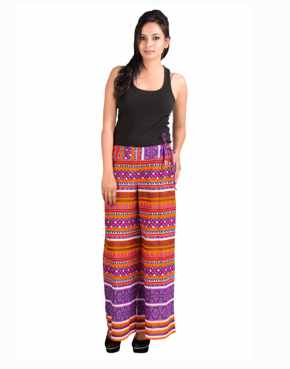  Cotton Printed Long Palazzo