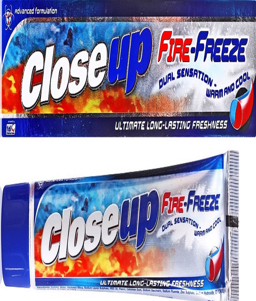 Close Up Toothpaste Fire Freeze