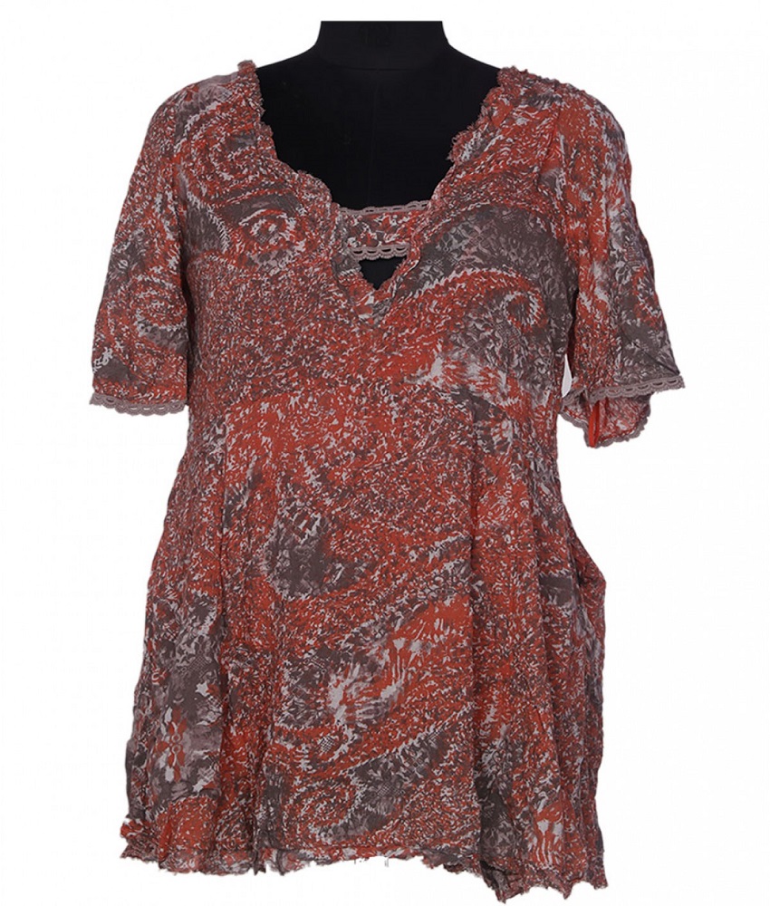 Sikri Orange Printed Dress