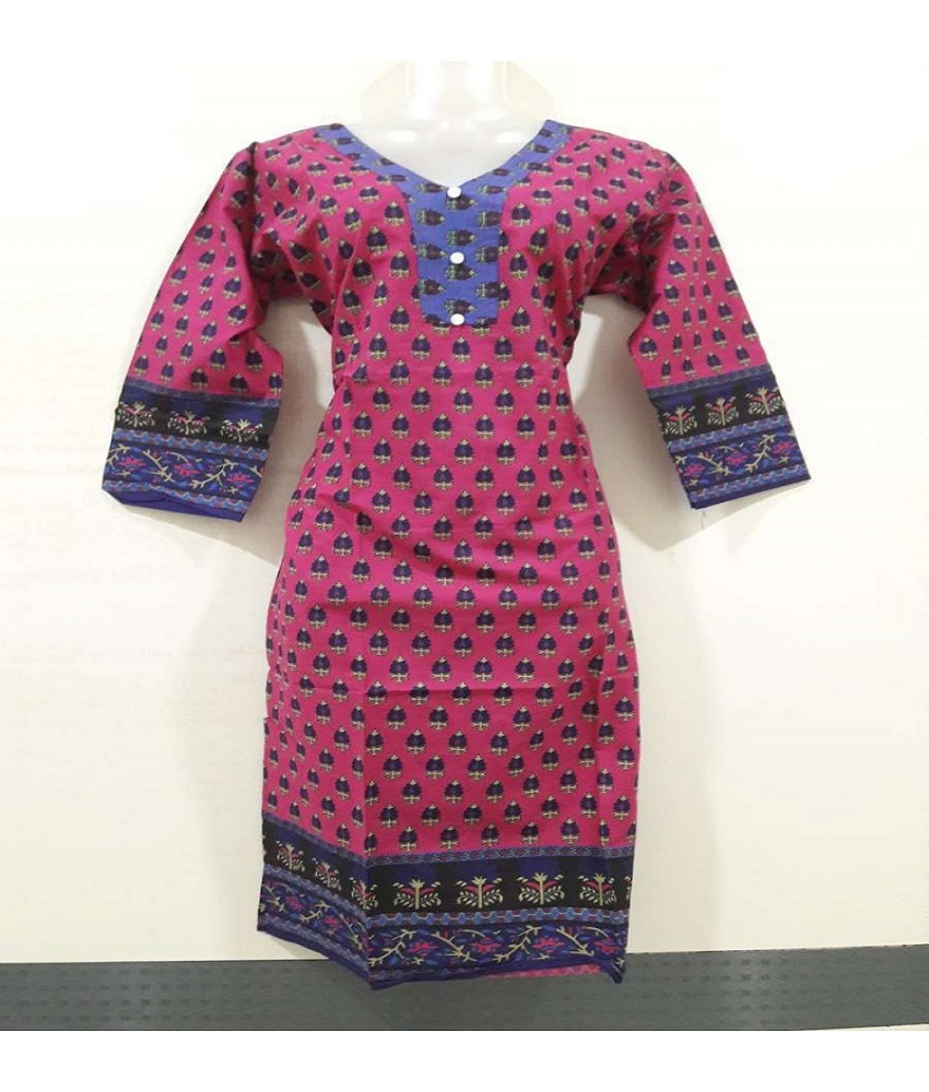 Cotton Straight Printed Kurti