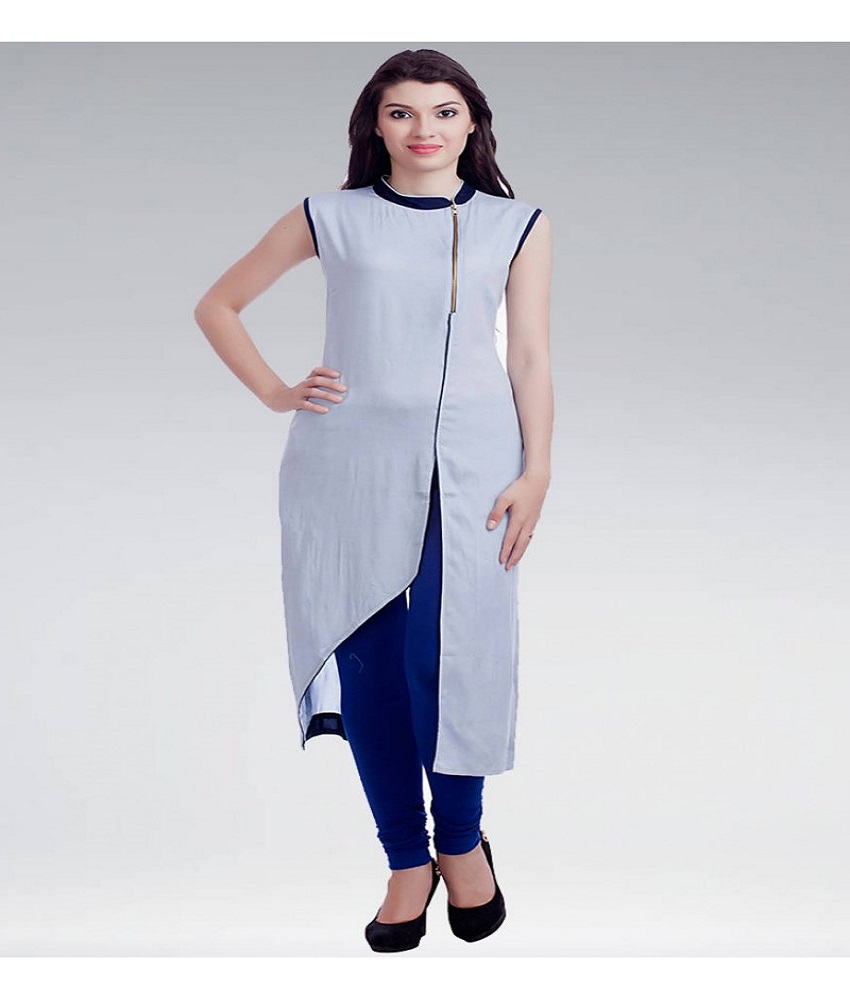Cotton Straight Plain Kurti 