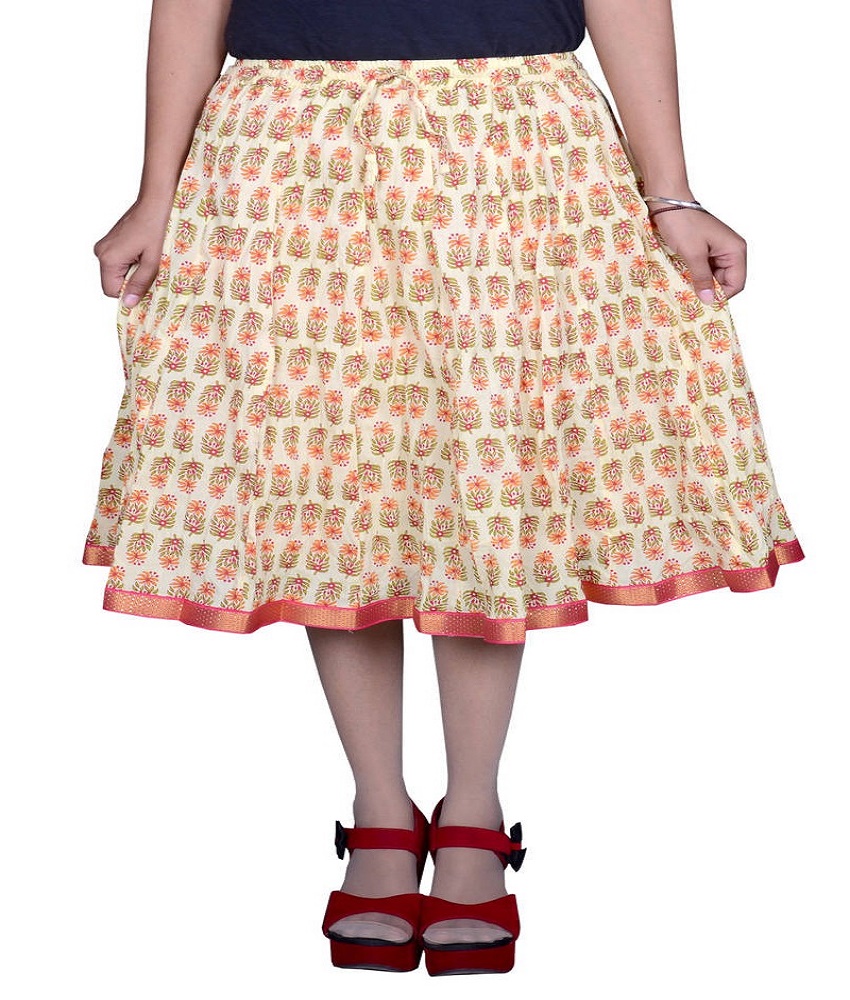 Printed Knee Length Skirt
