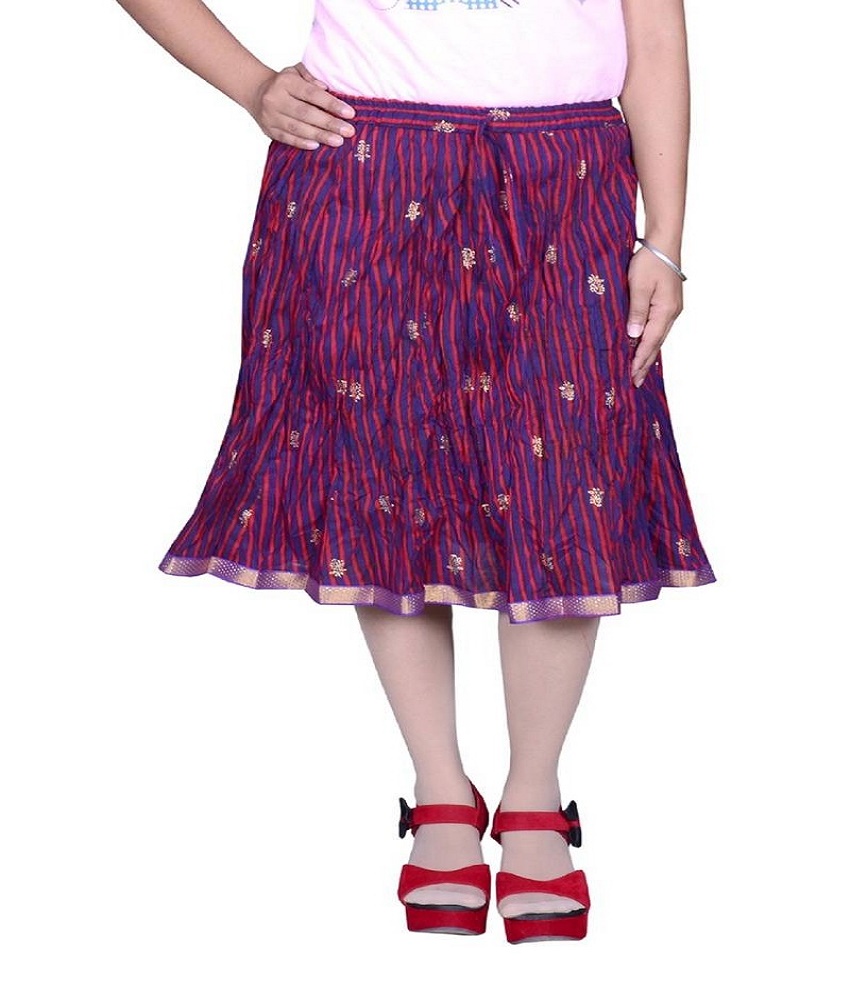 Printed Knee Length Skirt
