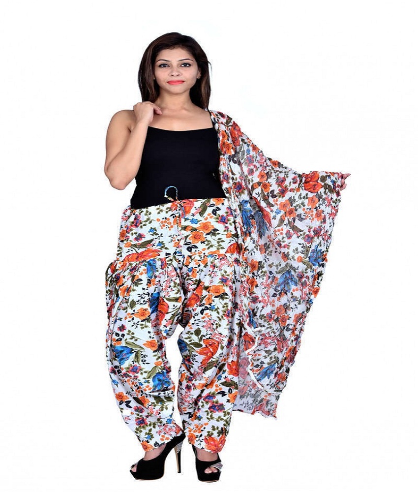 Cotton 60-60 Printed Full Patiala Salwar With Dupatta